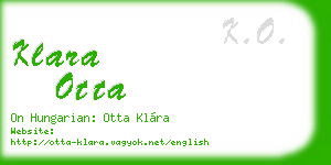 klara otta business card